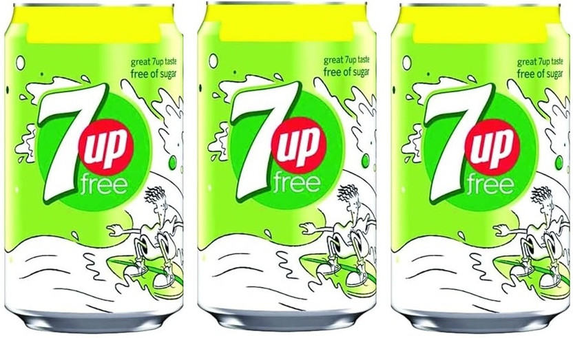 7UP Sugar Free Drink Clean & Refreshing Taste Of Sparkling Lemon & Lime Flavour(3 x 330 ml)