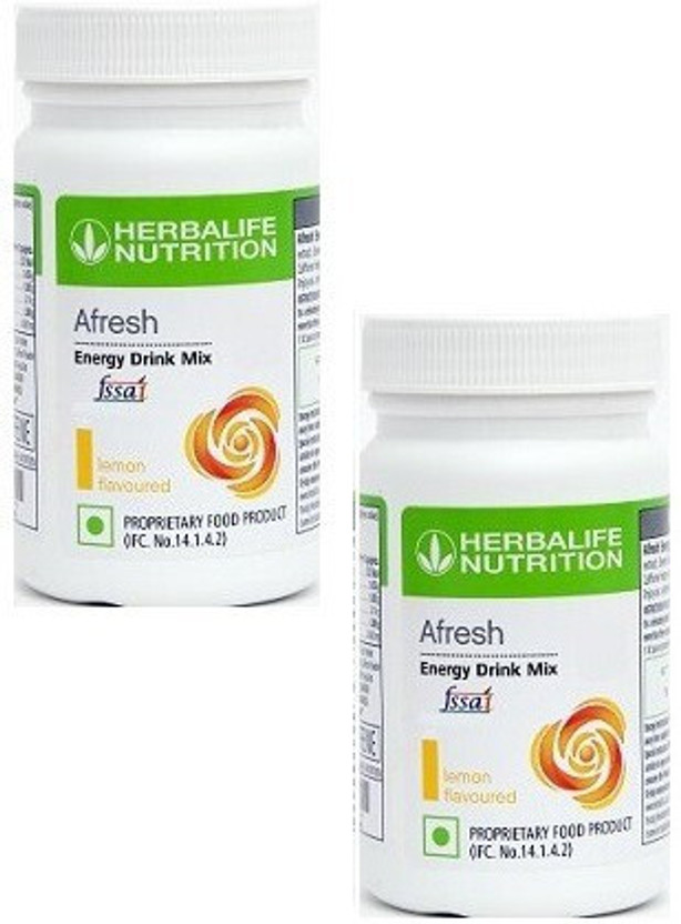 HERBALIFE LEMON Afresh Energy Drink Powder Multi Flavours COMBO PACK-2 Sports Drink(2x50 g, Lemon+Lemon Flavored)