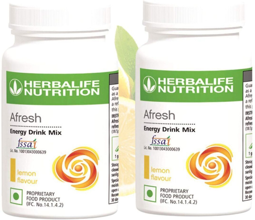 HERBALIFE Nutrition Afresh-- Nutrition Refreshing Drink Lemon afresh Sports Drink(2x50 g, Lemon Flavored)