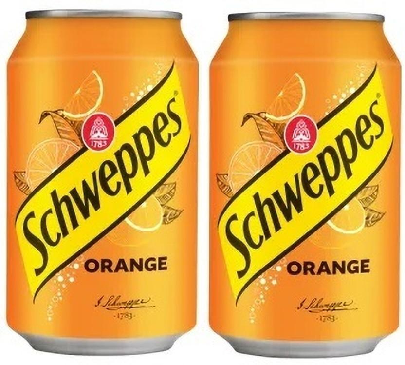 Schweppes Sparkling Orange Carbonated Sports Drink(2 x 330 ml)