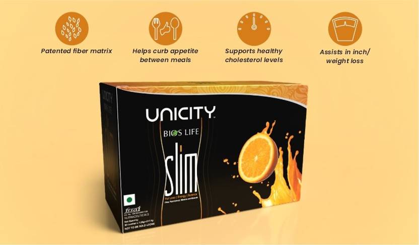 unicity Bios Life Slim 30 Sachet 217.5g| Fat Loss| Energy Nutrition Drink Price in India - Buy
