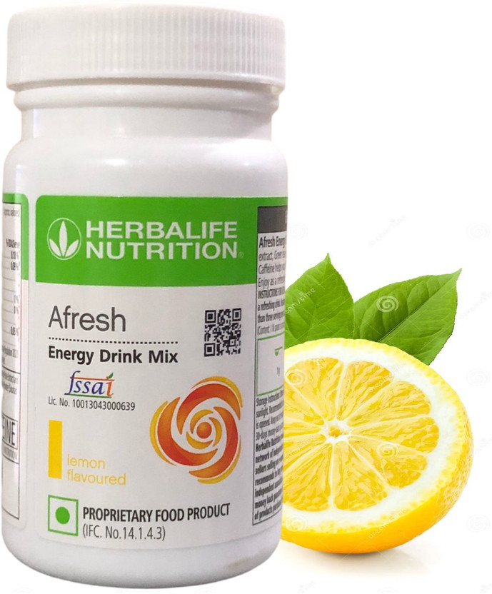 HERBALIFE Afresh Energy Drink Mix 50g for weight loss and Management Sports Drink(50 g, Lemon Flavored)