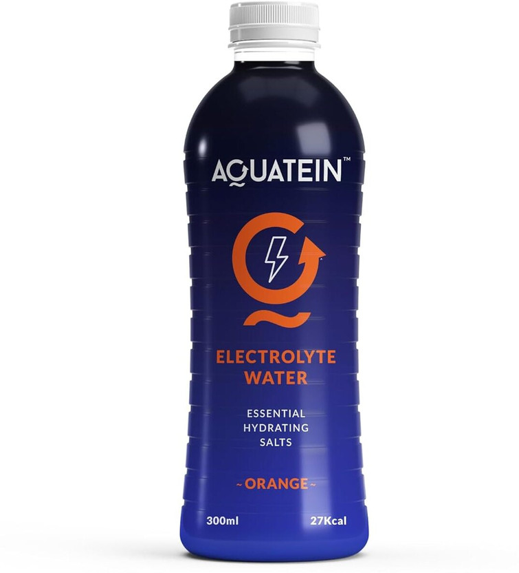 Aquatein Electrolyte Water, Lychee Flavour, 300ml – Refreshing Hydration Drink Hydration Drink(12x25 ml, Orange Flavored)