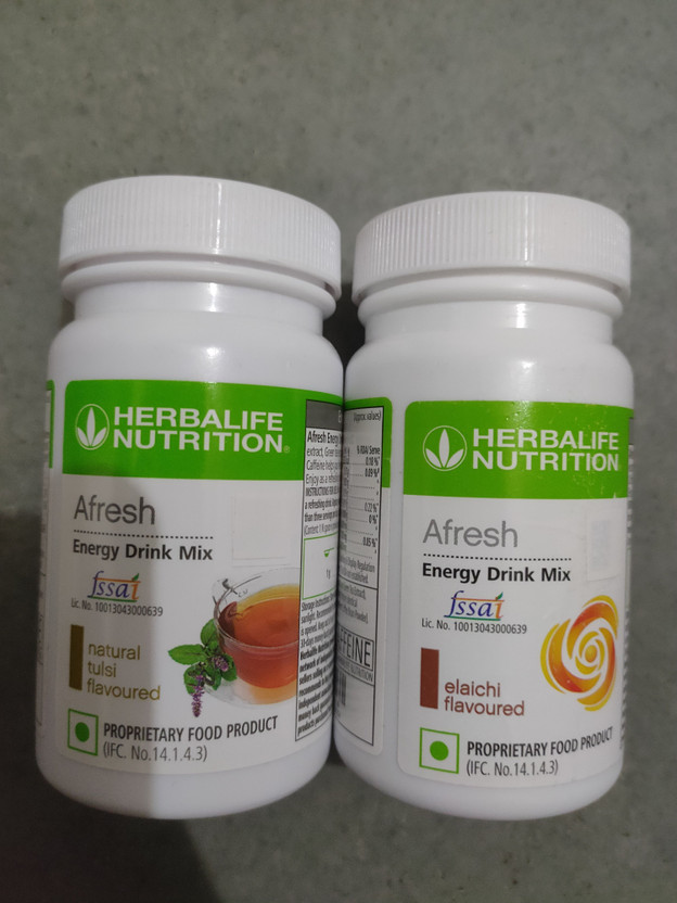 Herbalife Nutrition Afresh Energy Drink Tulsi and elaichi Flavour | Energy Bars(100 g, Tulsi and elaichi)
