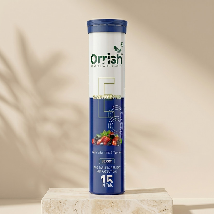 ORRISH Berry Hydration Tablets | Electrolytes for Daily Refreshment Hydration Drink(15 Tablets, Berry Flavored)