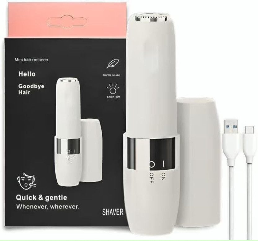 shivnox shivnox Mini Electric Facial Trimmer for Women Gentle Hair Remover for Chin and Cheeks Cordless Epilator(White) - Flipkart Deal