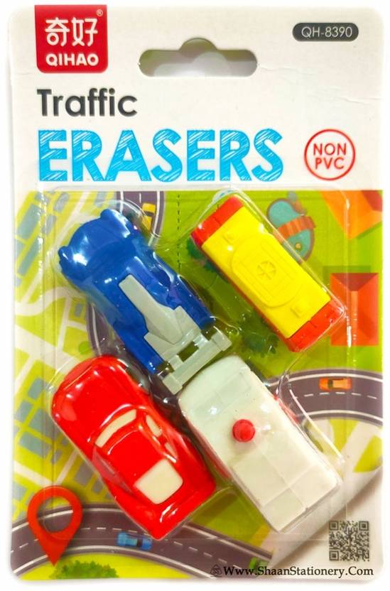Intelligent Traffic Theme Eraser (Pack of 1) NonToxic