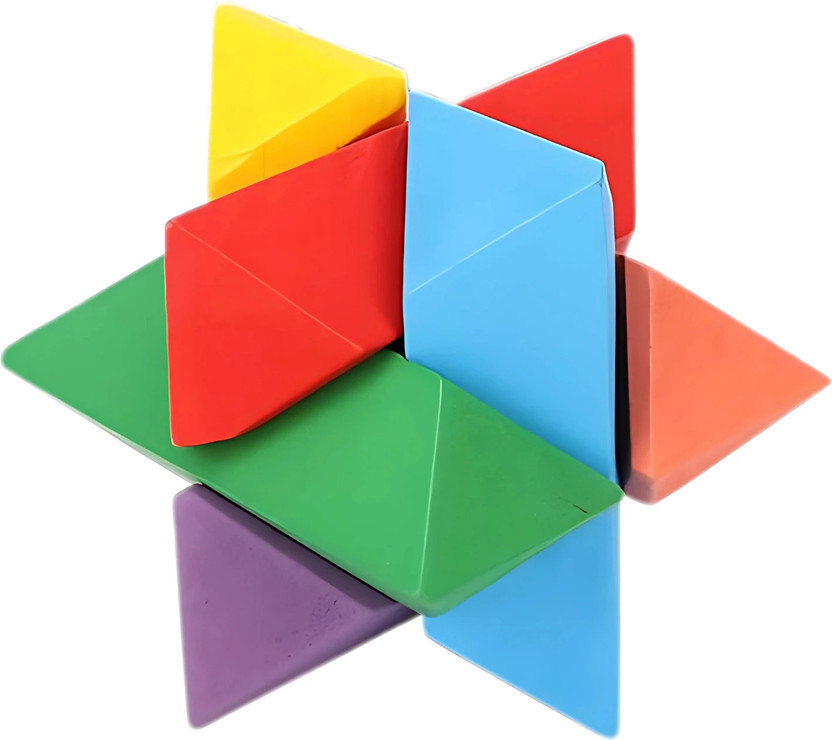 Salvus APP SOLUTIONS Puzzle Star Erasers_1 Box_QH-8625 Non-Toxic Eraser(Set of 1, Multicolor)