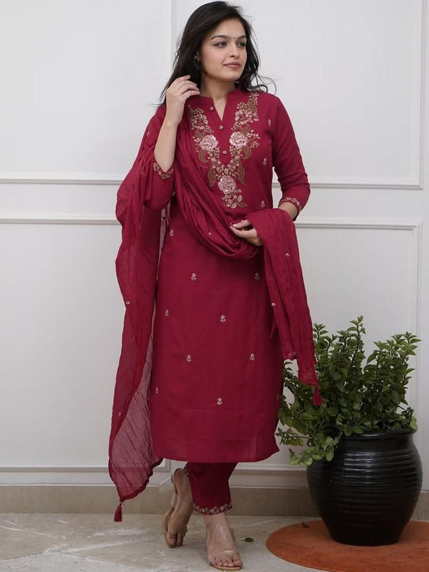 JBTEX Women Kurta Pant Dupatta Set