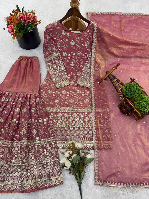 DEETIBOUTIQUE Women Kurta Sharara Dupatta Set