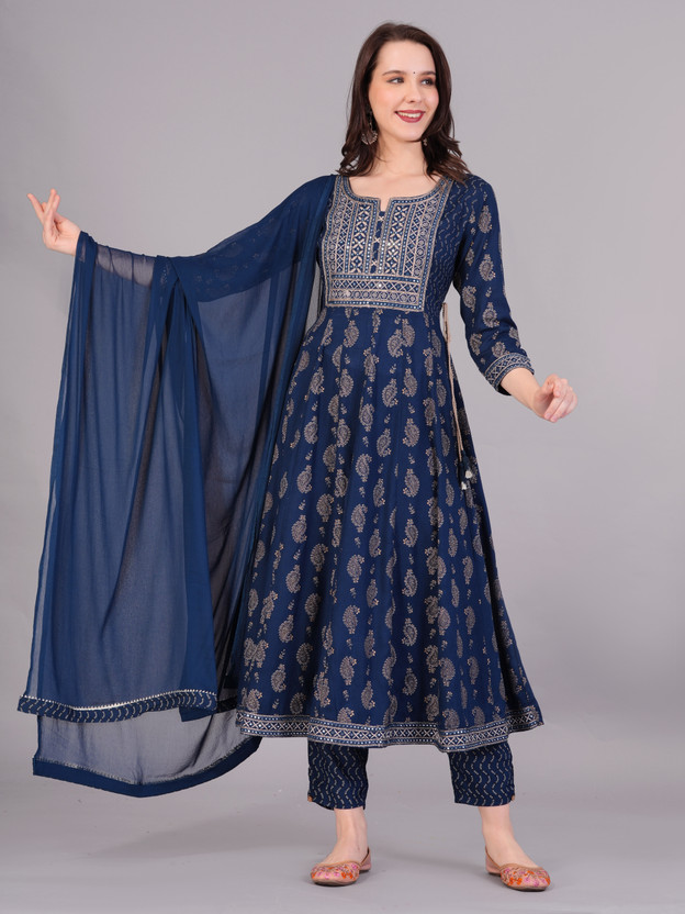 Highlight fashion export Women Kurta Pant Dupatta Set