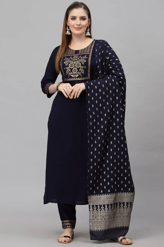 kavya kurta set blue main image 0