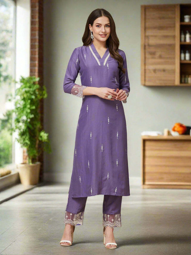 DHARM CREATIONS Women Kurta Pant Set