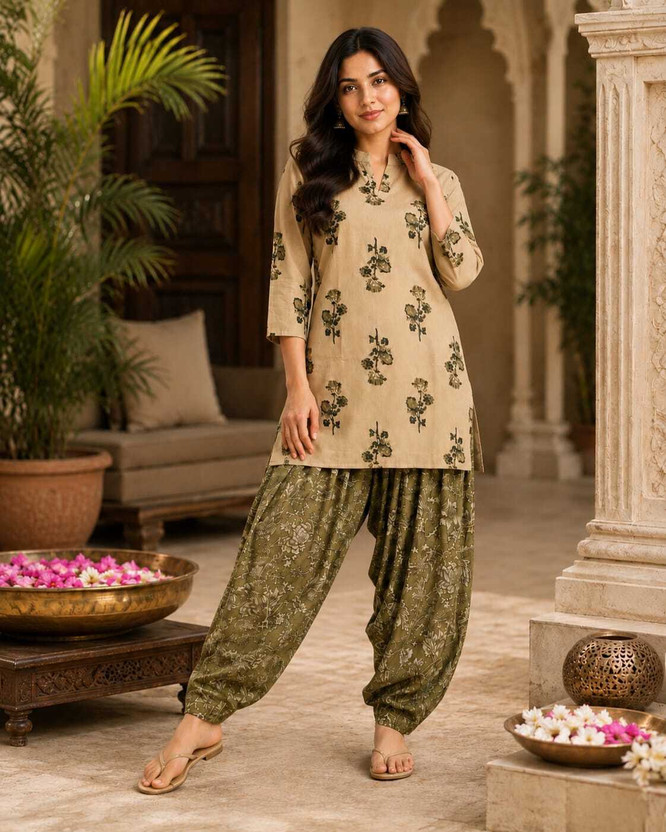 TheKurtiPoint Women Kurti Patiala Set