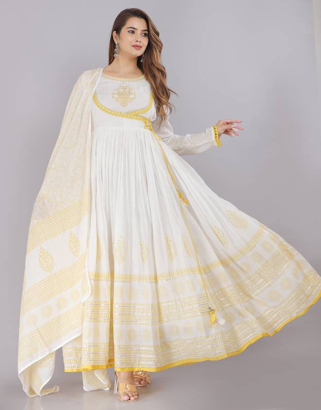 Ethnic Lady Women Gown and Dupatta Set Buy Ethnic Lady Women Gown and