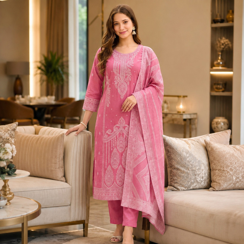 NITIGLOW Women Kurta Pant Dupatta Set