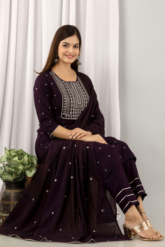 Kriska Women Kurta Pant Dupatta Set