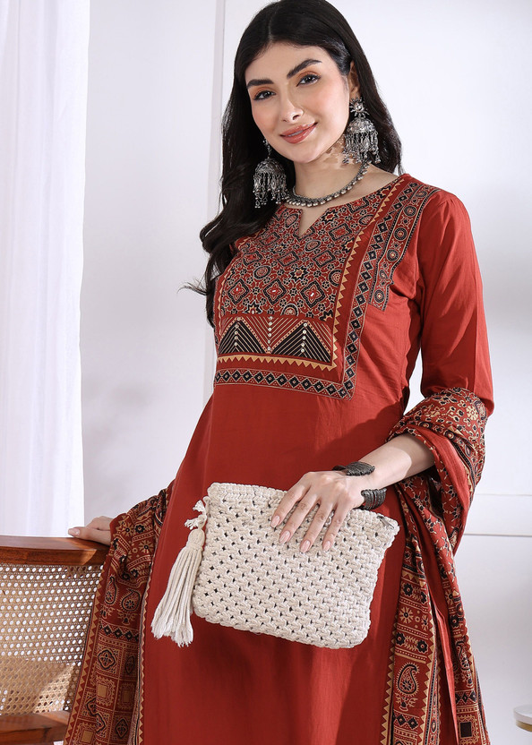 VBUYZ Women Kurta Palazzo Dupatta Set
