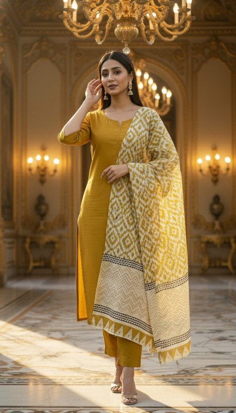 Lamba Creations Women Kurta Pant Dupatta Set