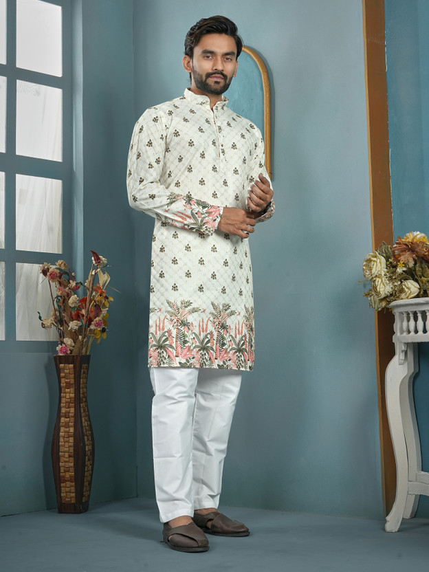 CELLUX Men Kurta Pyjama Set
