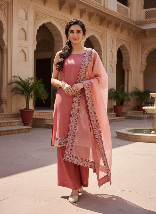 AVANSHEE Women Kurta Palazzo Dupatta Set