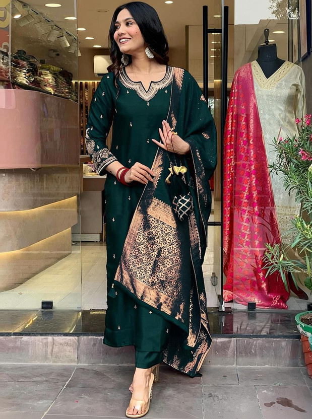 SURUKH Women Kurta Palazzo Dupatta Set
