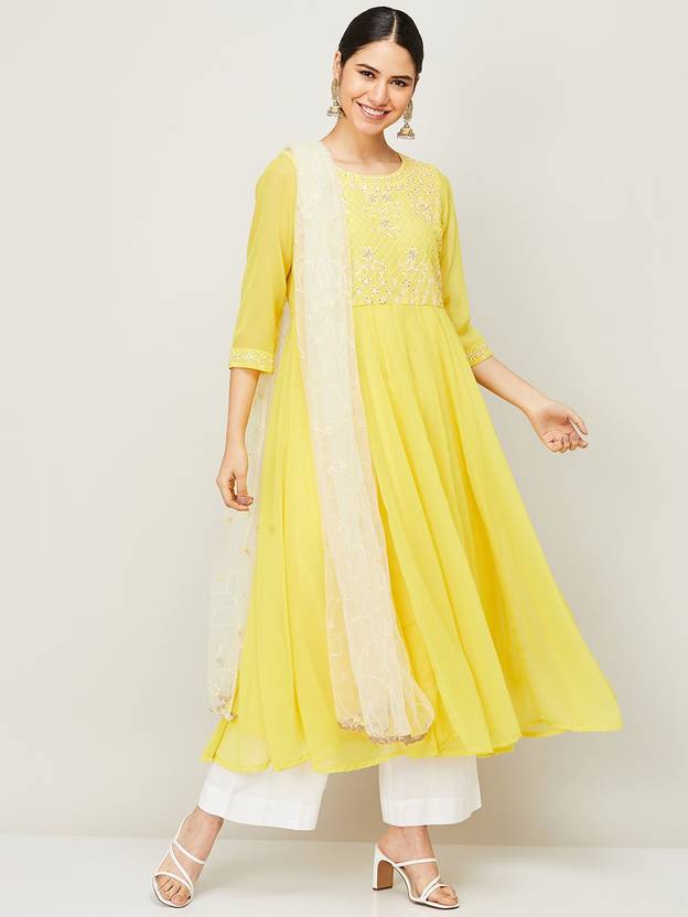 Melange by Lifestyle Women Kurta and Palazzo Set Buy Melange by