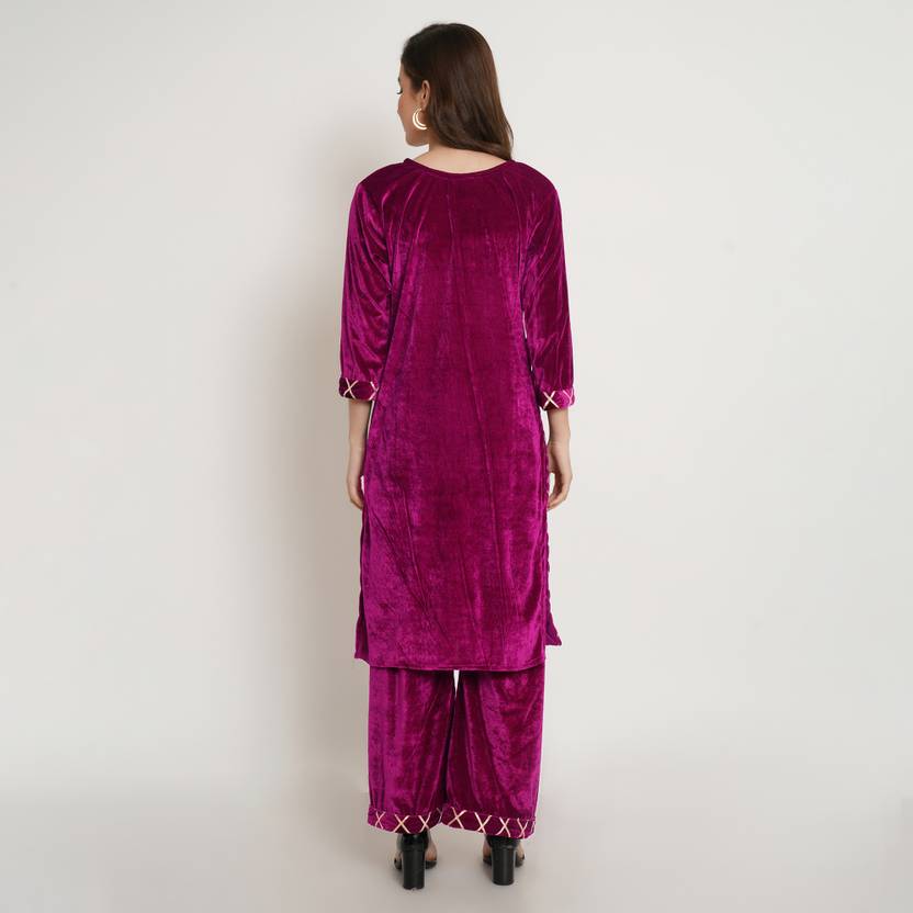 Fancy Frill Women Kurta and Palazzo Set Buy Fancy Frill Women Kurta