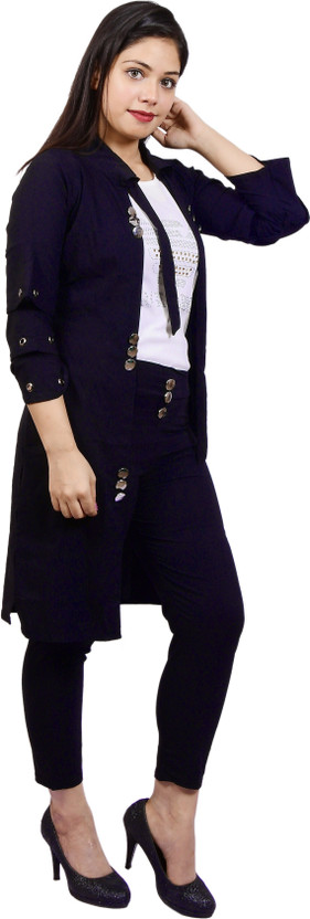 MYKUKI Women Kurta Pant Ethnic Jacket Set