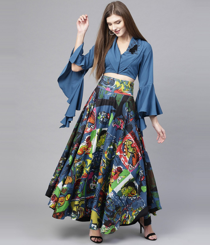 ethnic skirt and shirt