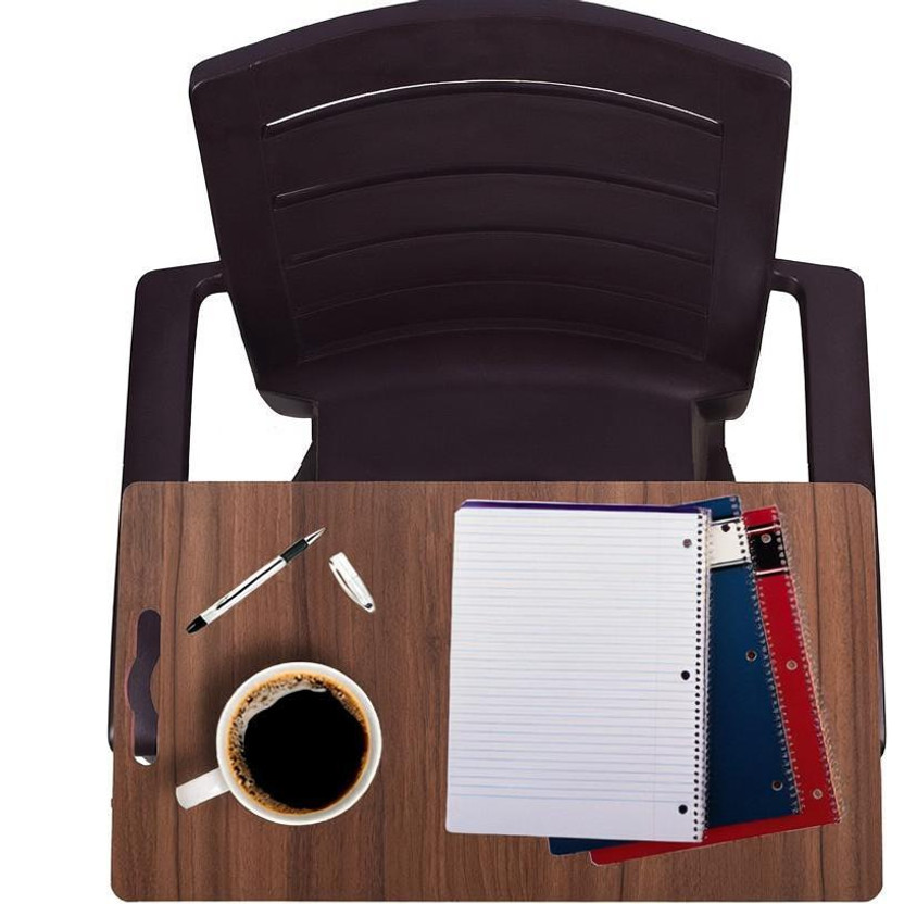 Nexat Study Pad Cum Multipurpose Board, 2 Side Pre Laminated Waterproof MDF Wooden, Size 59 X 33 cm, Use on Chair as Study Pad or Writing Pad. (Brown)(Set of 1, Brown)