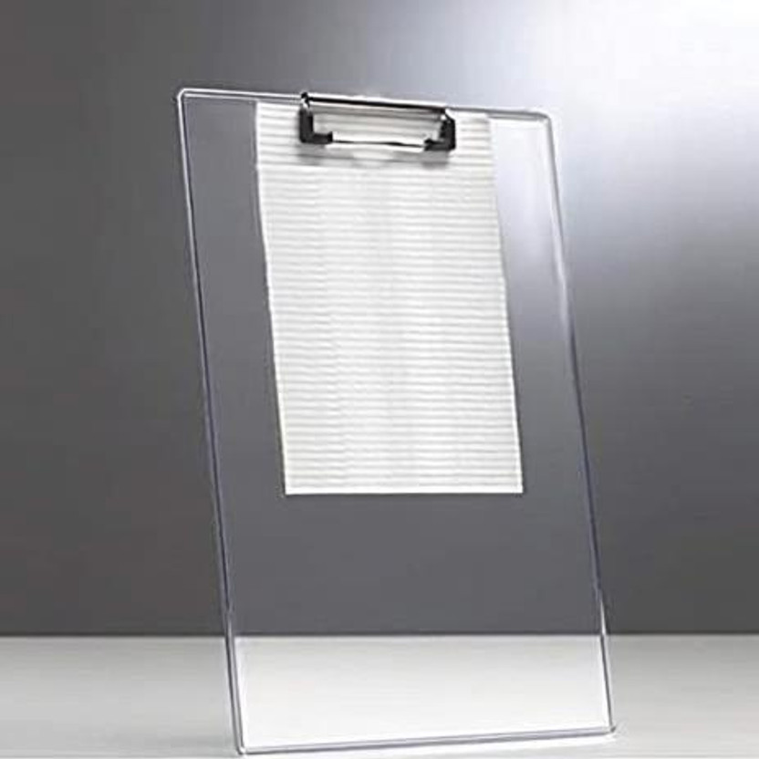 BARCROCK Paper clipboard Writing pad, exam Board for Kids/Students, Transparent exam pad(Set of 1, White)