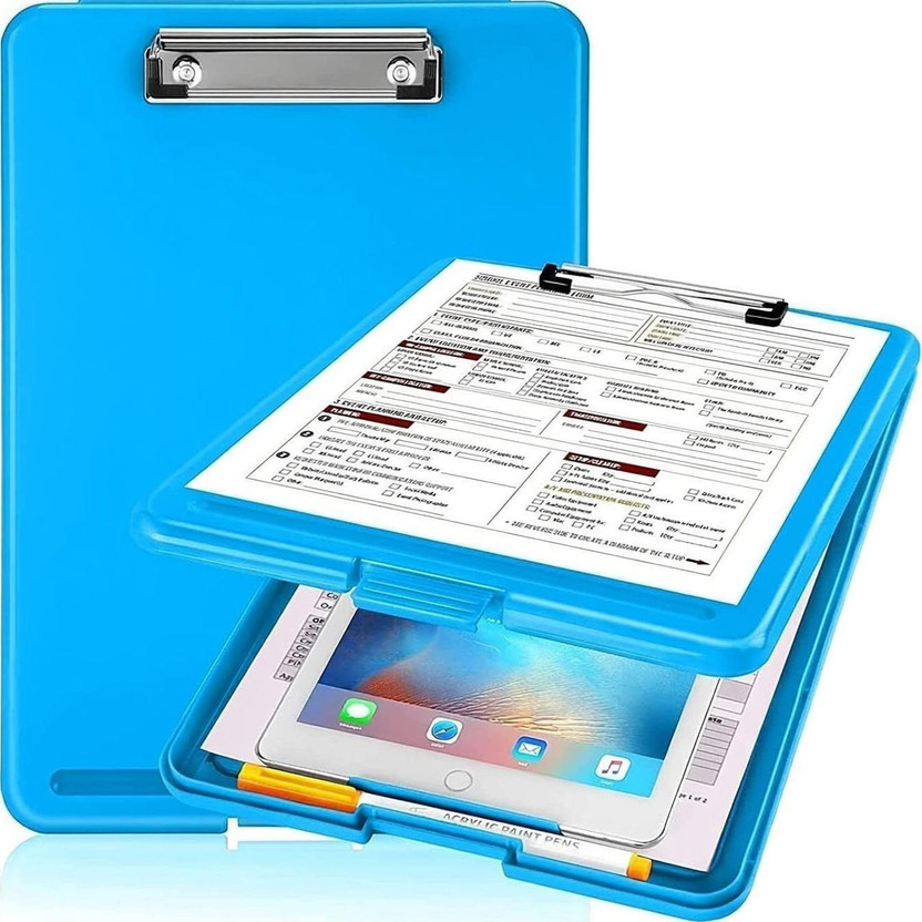 DEQTRON DEQTRON 1.Pcs A4 Size Plastic Storage Clipboard For Nurses | Students | Teacher(Set of 1, Blue) - Flipkart Deal