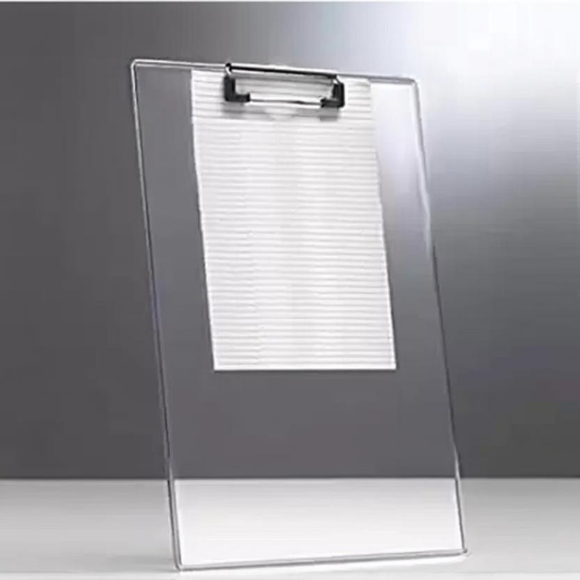 GOSRI CB03-ACRYLIC EXAM CLIP BOARD FOR A4 PAPER -TRANSPARENT CLEAR(Set of 1, White)