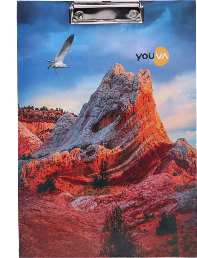 Youva Regular Exam Board for students-Clip Board-Fullscape-24 cm x 34.5 cm(Set of 1, Multicolor)