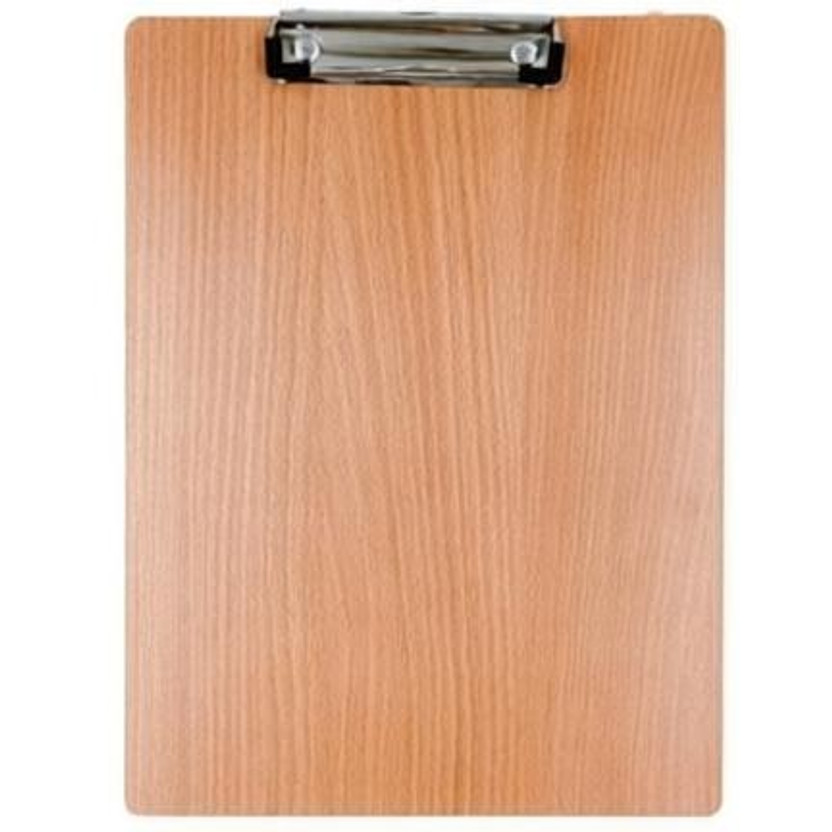 Eduway Wooden Writing Exam Board Clipboard Lightweight Exampad (Size- 9.5x13.5 inches)(Set of 1, Brown)