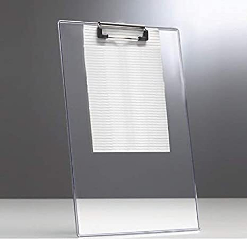 ZENOXMART A4 Writing Pad Clipboard Exam Board with Metal Clip(Set of 1, White)