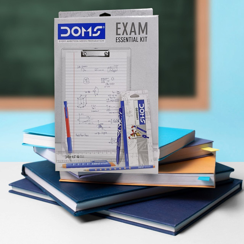 DOMS Exam Essential Kit |Tools You Need For Your Exams | Complete Comprehensive Kit |(Set of 7, White)