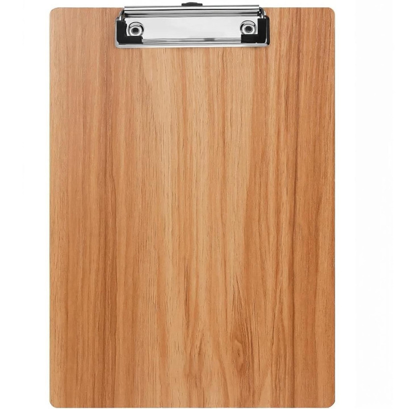 Deal Nut Examination Writing Pad Clipboard, Plywood Exam Board, Durable Wooden Clip Board(Set of 1, Beige)