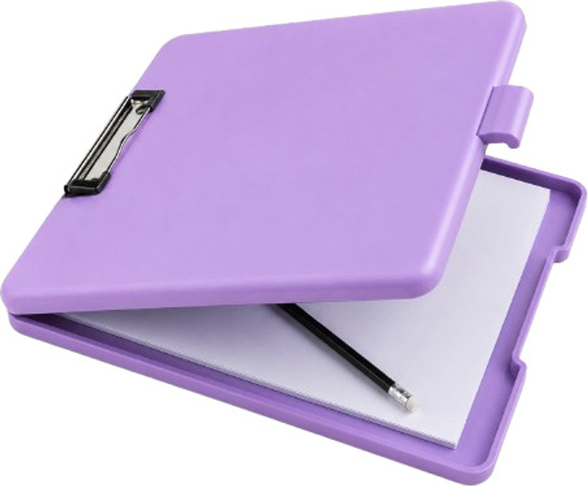 AQUATIDE Foldable Plastic Exampad A4 Writing Pad with Clip(Set of 1, Purple)