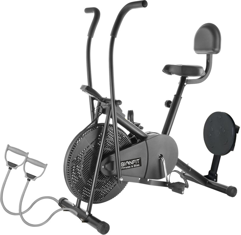 BIONFIT BIONFIT Moving Handle Air Bike | Exercise Cycle for Home Gym with Twister & Back Support Indoor Cycles Exercise Bike(Black) - Flipkart Deal