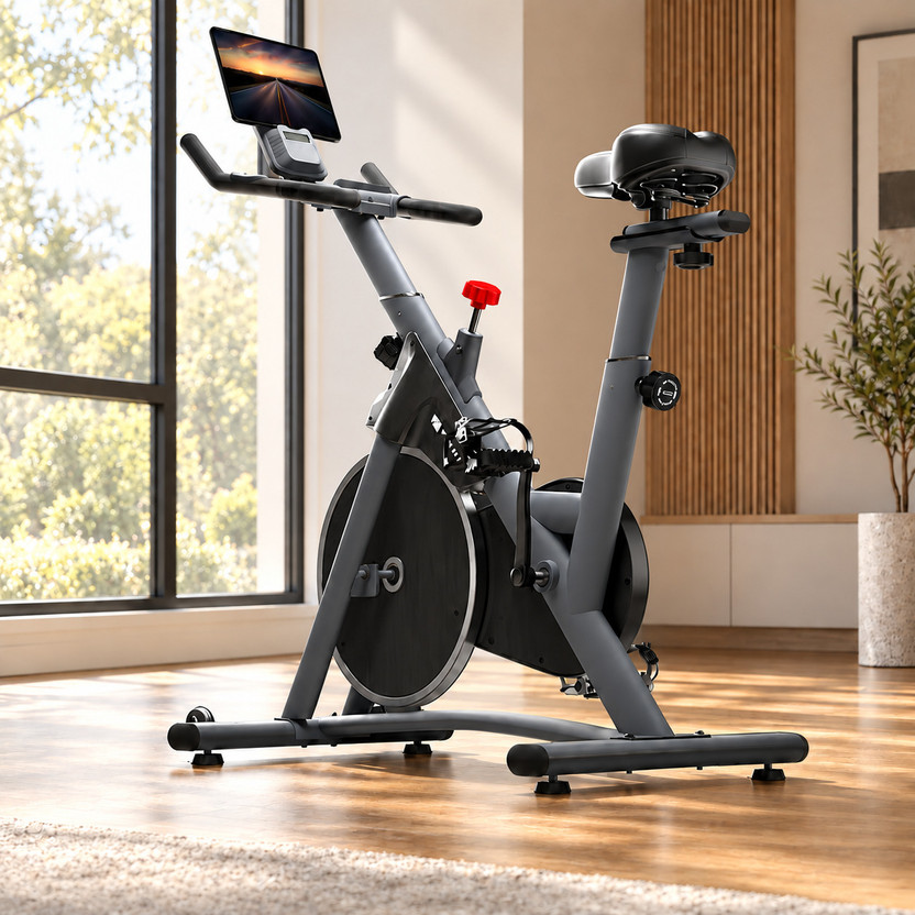 FITKIT by Cult FK7004 Magnetic Spin Bike 8 kg Flywheel 130kg Max Weight Spinner Exercise Bike(Grey)
