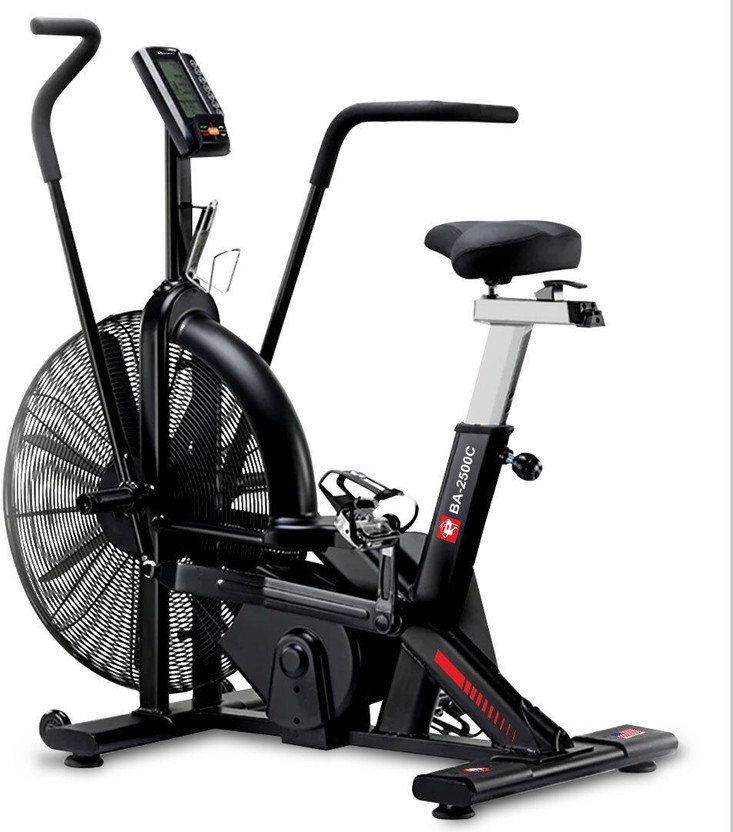 Powermax Fitness BA-2500C Commercial Air Bike Upright Stationary Exercise Bike(Black)