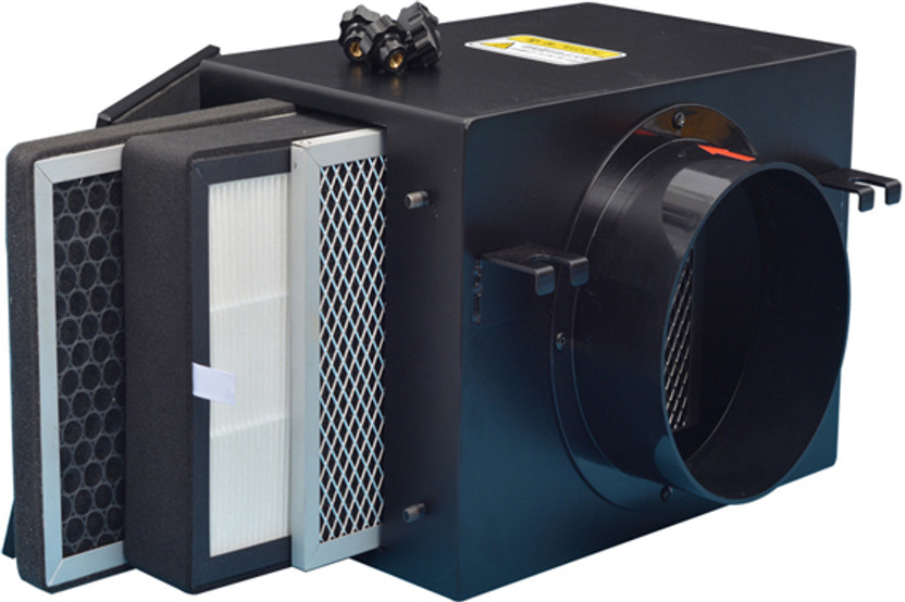 ASTBERG VENTILATION Astberg Air Purification Box 3 Layer Filtration PRE-HEPA-CARBON 100 mm Exhaust Fan(Black)