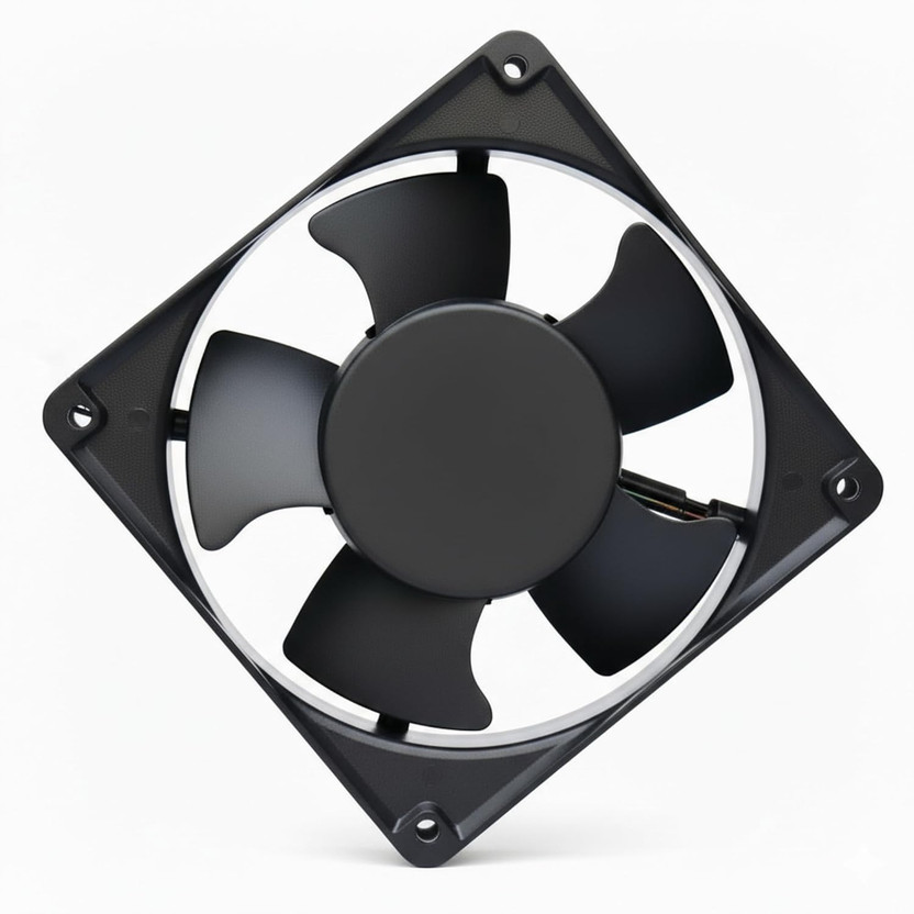 EXCELLION 5 Inch 24V AC, 36V DC Cooling Fan, Pack of 1 for Office, Kitchen, Server, Rack 120 mm Exhaust Fan(Black)