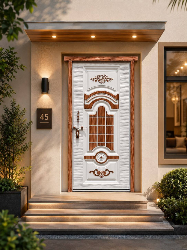 Elite Door India Premium IRON Safety Door | Designer Main Entrance Door |3.5FTX6FT Iron Exterior Door