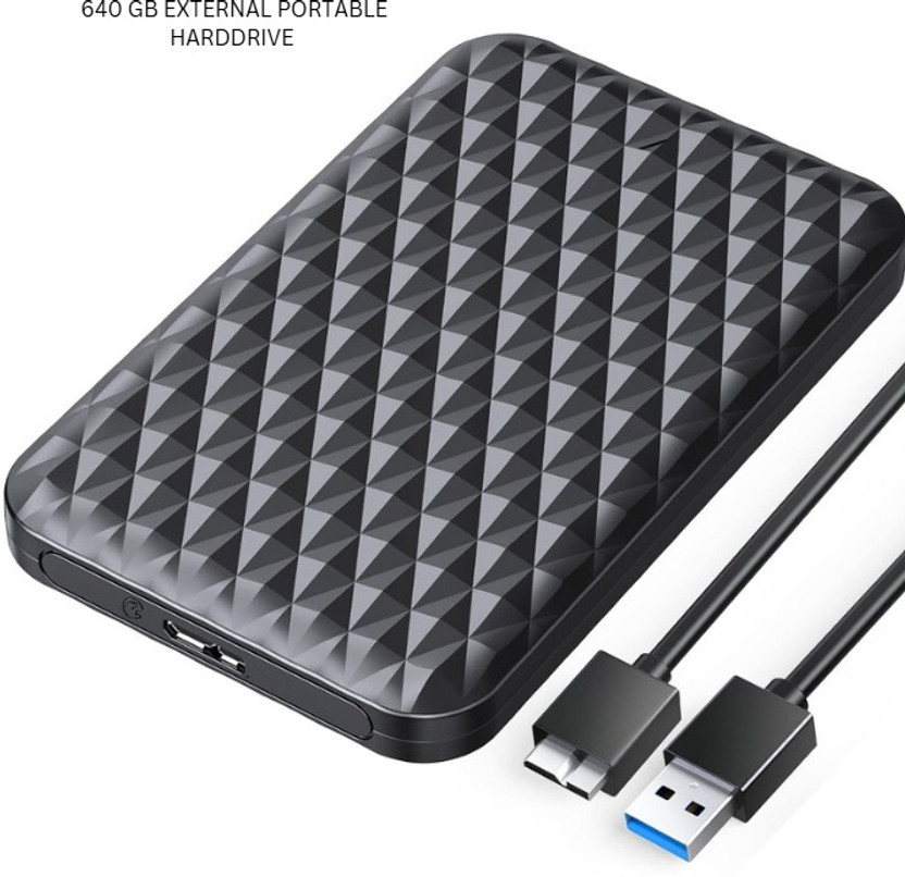 Carecase 640GB Portable External Hard Drive – 2.5"Inch Harddrive Usb 3.0 External HDD GB External Hard Disk Drive (HDD)(Desktop&Pc&Mac, Laptop, Ps3&4&5, & Gaming Systems – Fast Data Transfer Black)