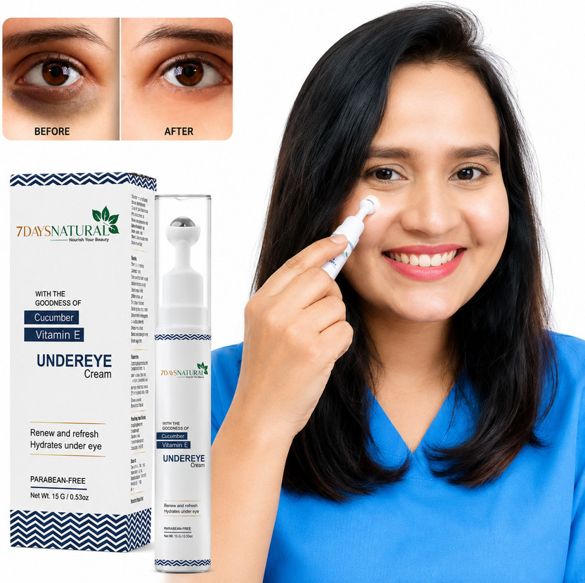 7 Days Natural Bright Under Eye Cream, Fades Dark Circle & Pigmentation(15 ml)