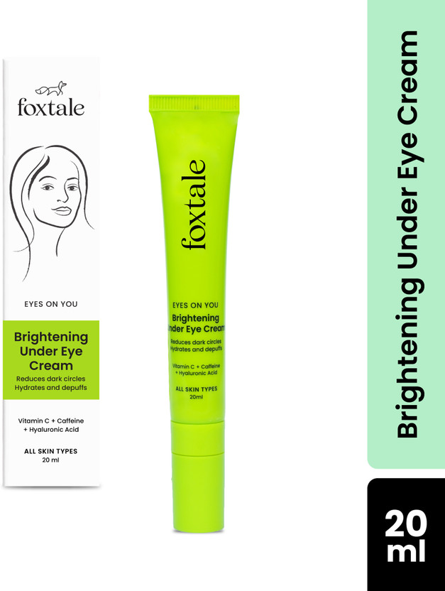 Foxtale Brightening Under Eye Cream with Vitamin C, Caffeine, And Hyaluronic Acid(20 ml)