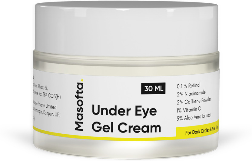 Masofta Under Eye Gel Cream for Dark Circles & Puffy Eyes with Retinol & Caffeine(30 ml)